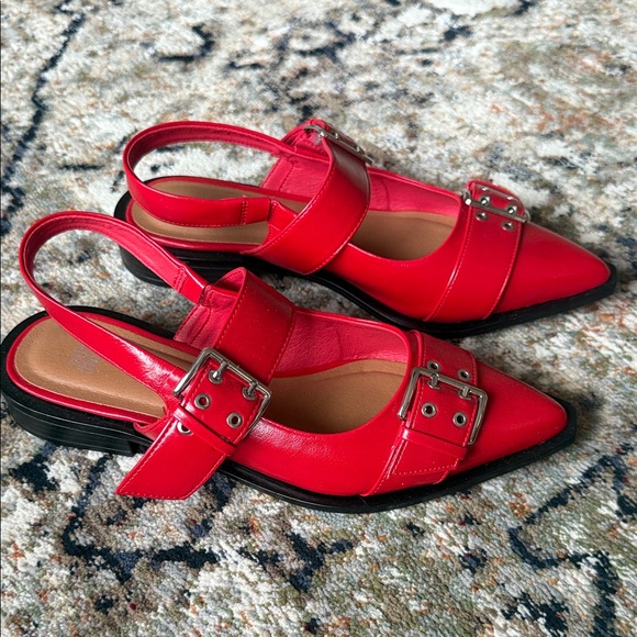 Wild Fable Bold Red Slingback Flats NWOT Sz 8 - Picture 5 of 7